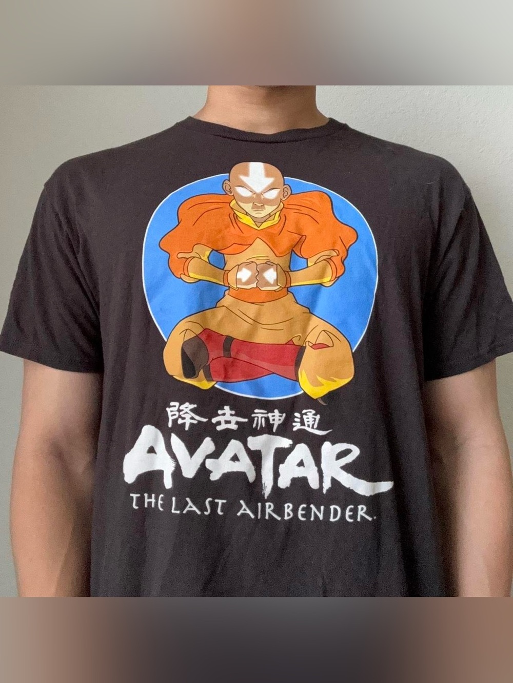 Avatar The Last Airbender Cartoon Graphics Black Tee Shirt